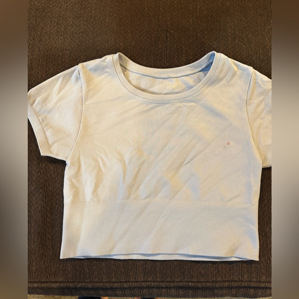 Aerie offline light blue crop top sz small